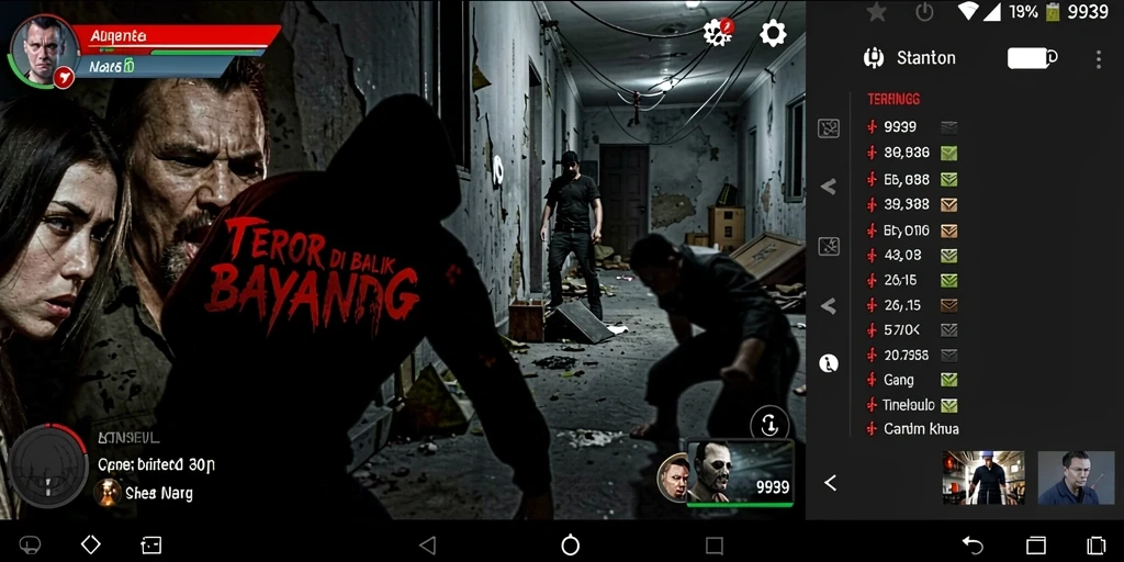 Tangkapan layar 9939 yang menunjukkan momen menegangkan dalam gameplay horror.