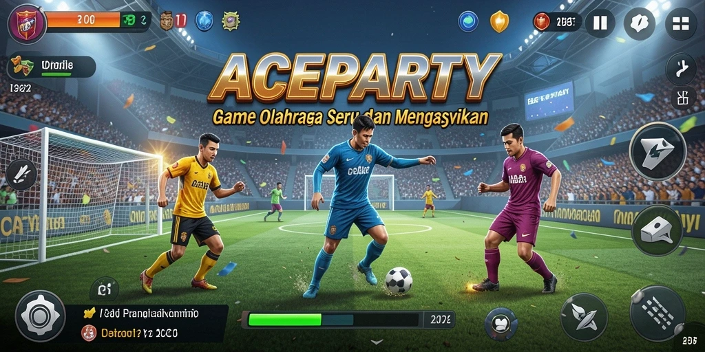 Screenshot ACEPARTY menampilkan aksi olahraga yang mendebarkan dan grafis yang memukau.