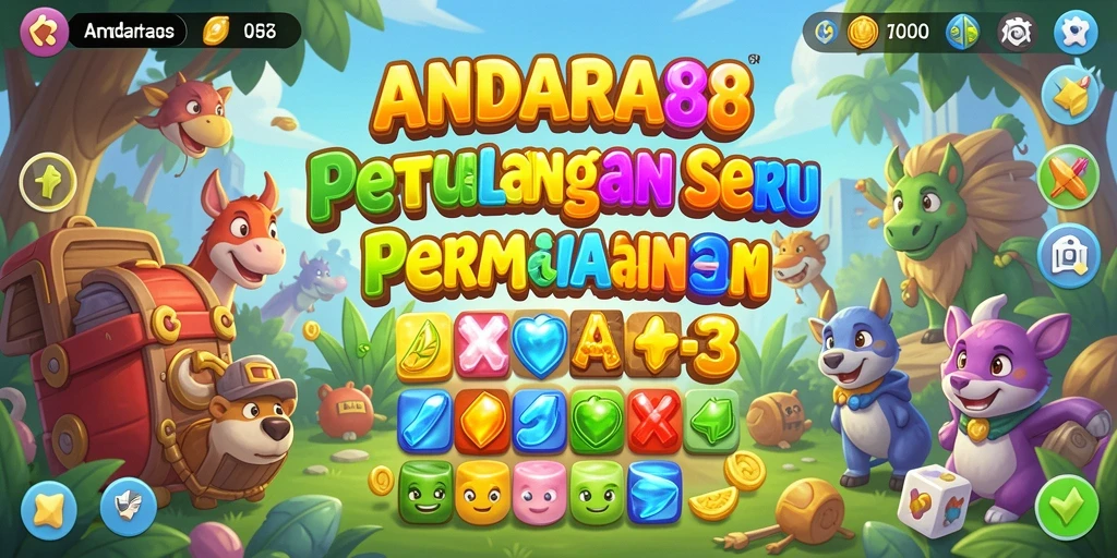 Gameplay seru ANDARA88 dengan kombinasi warna cerah.