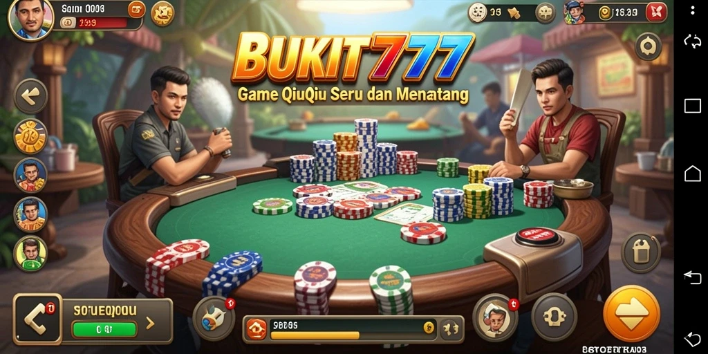 Tampilan menarik dari gameplay QiuQiu BUKIT777
