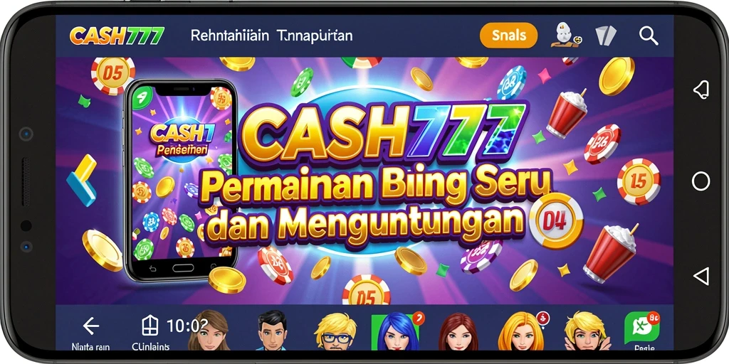Tampilan gameplay seru dalam CASH777 saat bermain Bingo.