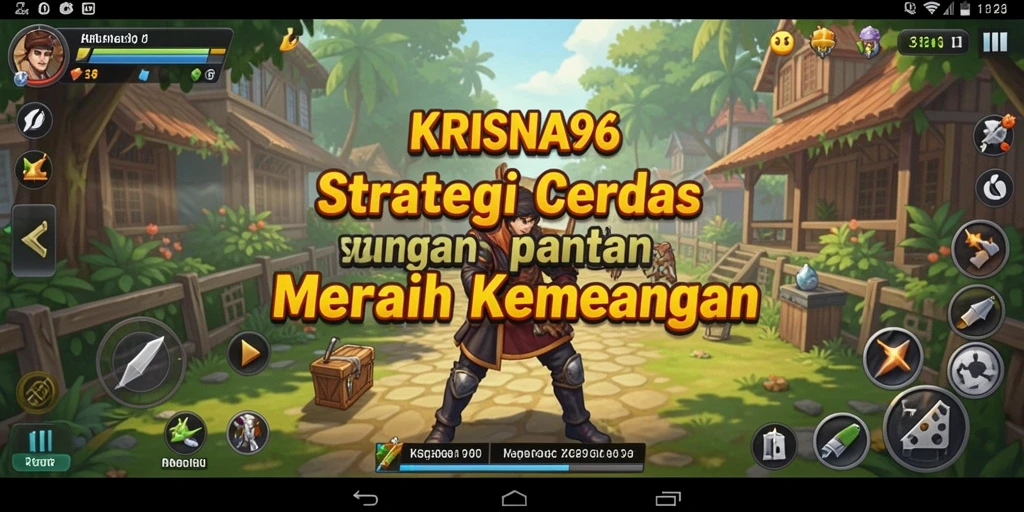 Tampilan utama gameplay KRISNA96 dengan pertempuran strategi yang intens.