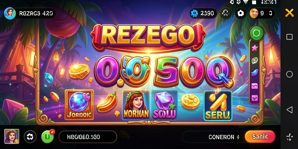Tampilan seru dari gameplay Slot di REZEGO yang mengasyikkan.