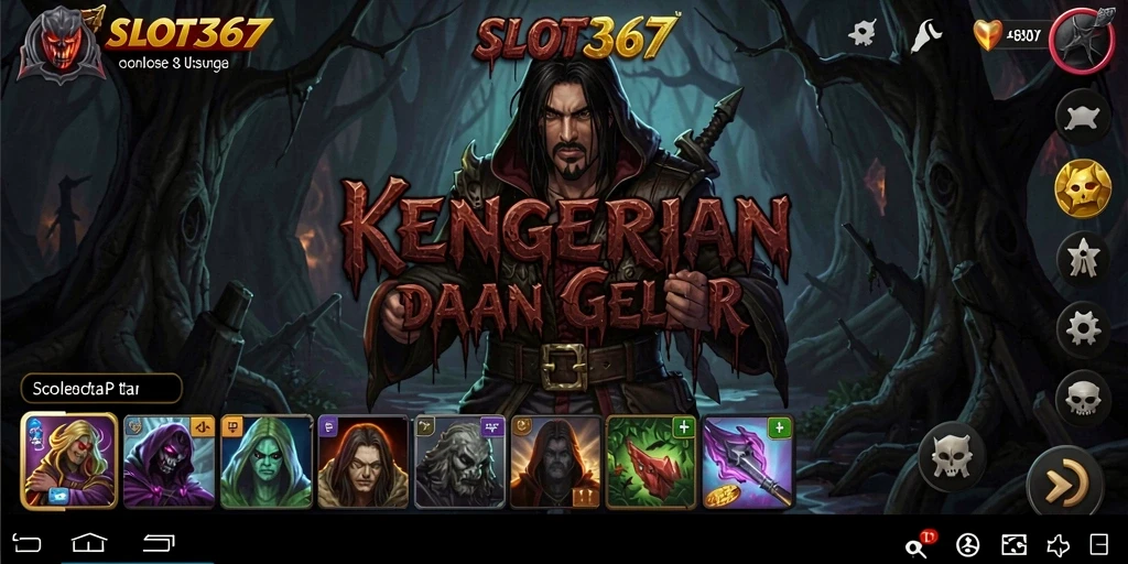 Tampilan menyeramkan gameplay SLOT367 dengan makhluk menakutkan.